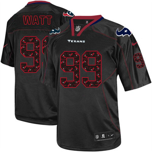 Men's Elite J.J. Watt Nike Jersey New Lights Out Black - #99 NFL Houston Texans